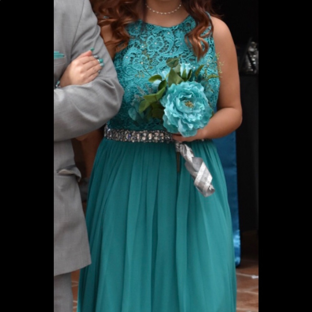 Turquoise prom dress